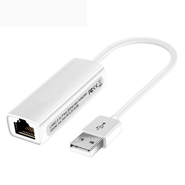100Mbps 지원 USB2.0 유선 케이블형 랜카드 화이트