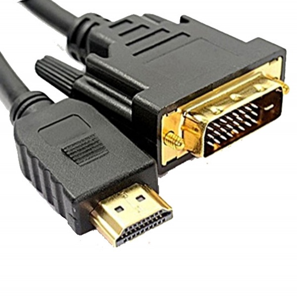 양방향 HDMI1.4ver to DVI-D 듀얼 변환케이블 블랙 1.5m