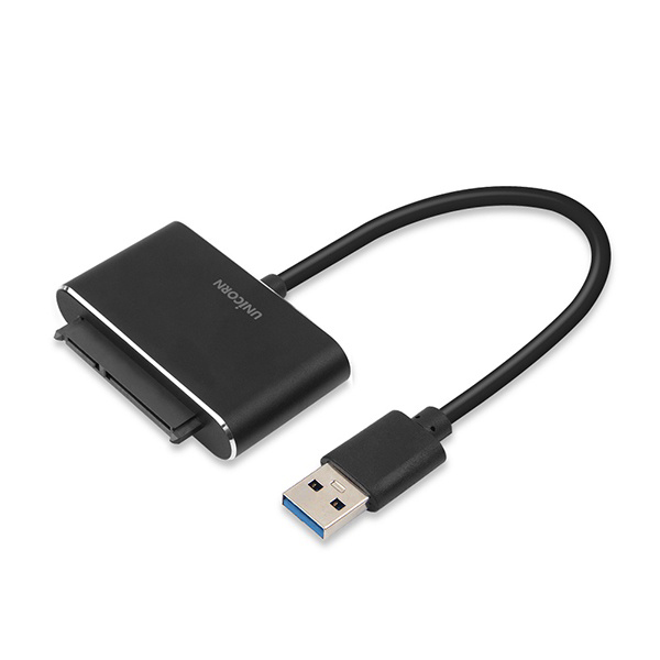 SSD/HDD 2.5인치호환 SATA 저장장치 to USB 3.0 연결 케이블형 컨버터 블랙