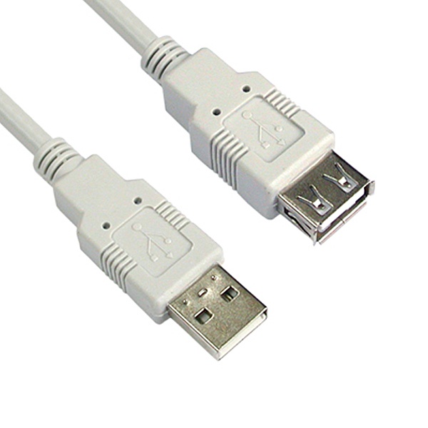 USB-A 2.0 AM-AF M/F 연장케이블 화이트 2M