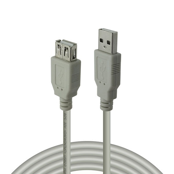 5m 길이 더욱 확장된 연결 범위 제공 USB 2.0 연장 케이블 (A to A) (회색)