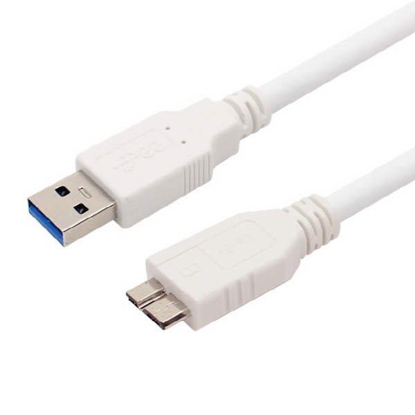 USB-A 3.0 to Micro B 3.0 변환케이블 외장하드용 화이트 0.5M