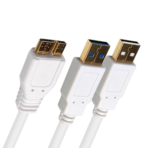 1m 길이 외장 하드 드라이브 연결 및 안정적인 데이터 전송 제공 USB 3.0 Y형 케이블