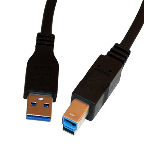 1.8m 길이의 흑색 USB 3.0 A 수 to B 암 케이블 (데이터 전송 및 고속 충전 지원 튼튼하고 내구성 있는 케이블)