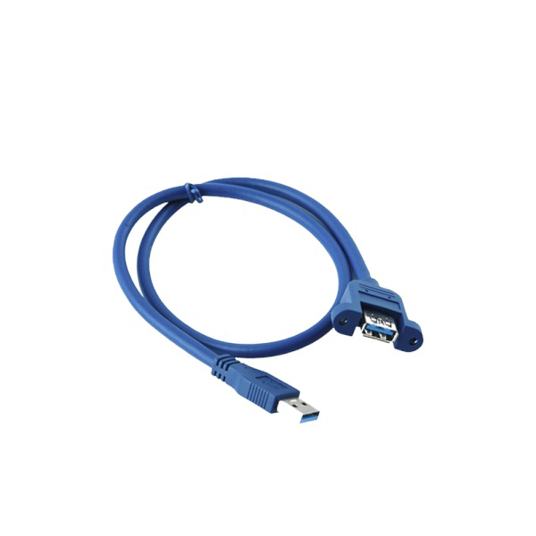 2m 길이의 블루 USB 3.0 A 수 to A 암 연장 케이블 (데이터 전송 및 고속 충전 지원 튼튼하고 내구성 있는 케이블 한쪽 락킹 커넥터)