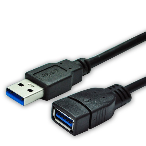 5m USB 3.0 A 수 to A 암 연장 케이블 (데이터 전송 고속 충전 5m 길이 블랙 PVC 케이블)