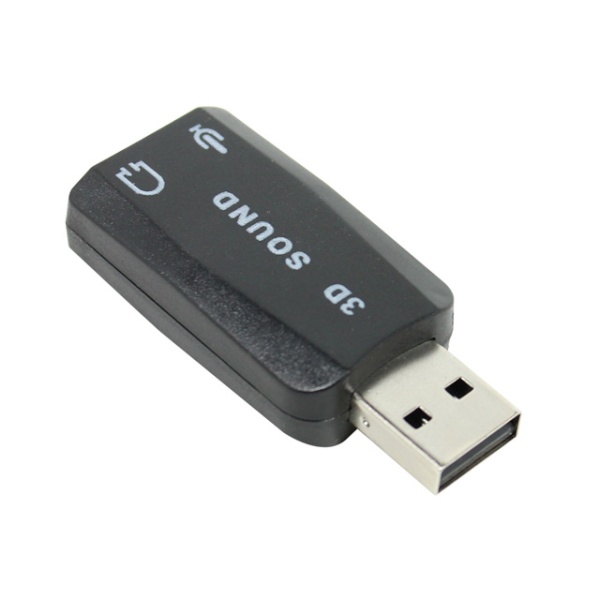 USB 2.0 가상 5.1채널 외장형 사운드카드 블랙
