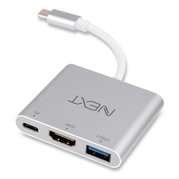 USB Type-C to HDMI 멀티 컨버터 오디오 미지원 [실버] [영상 컨버터] USB Type-C to HDMI (오디오 미지원) / USB3.1 (C타입) * 1port (충전포트) / USB 3.0 * 1port / 4K (4096x2160) / HDMI 화면확장