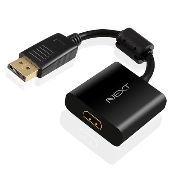 DisplayPort 1.2 to HDMI 컨버터 [블랙] [영상 컨버터] DisplayPort to HDMI 컨버터 / UHD 4K x 2K 30Hz 해상도 / 3D HDCP DPCP 멀티디스플레이 지원 / Active 금도금 3중차폐 노이즈필터