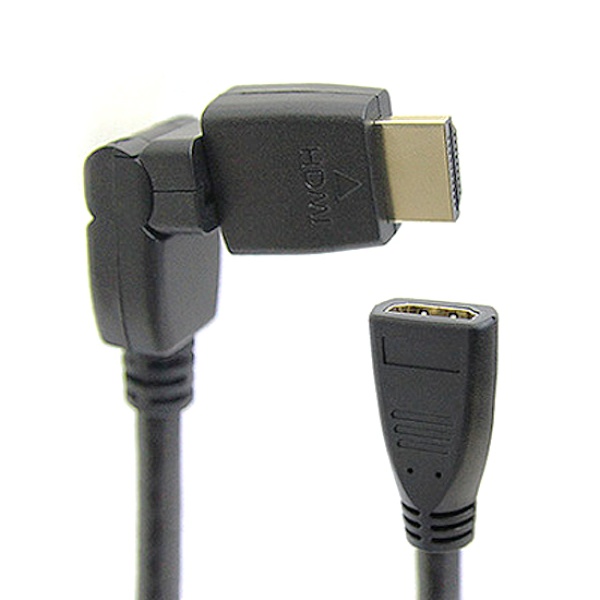 HDMI(F) to HDMI(M) 회전형 연장 케이블젠더 0.3M