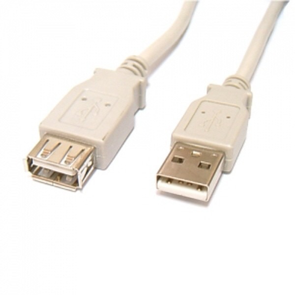 M/F 연장 USB-A 2.0 to USB-A 2.0 케이블 0.15m 그레이